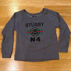 Stussy Gray long sleeve sweatshirt